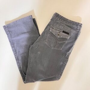 Calvin Klein Corduroy Pants Bootcut‎ Gray Jeans Flap Pocket Women's Size 16